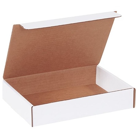 Box Packaging Corrugated Literature Mailers, 9L x 6-1/2W x 1-3/4H, White, PK50 ML961